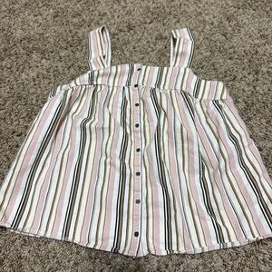 Old Navy Kids Striped Camisole - Pink, White, Black, Brown